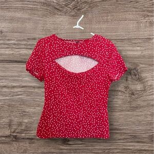 Red Polka Dot Women's Top